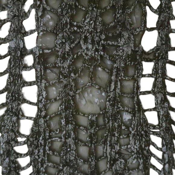 SETE DI JAIPUR paint tipped crochet scarf w fringe - Picture 5 of 5